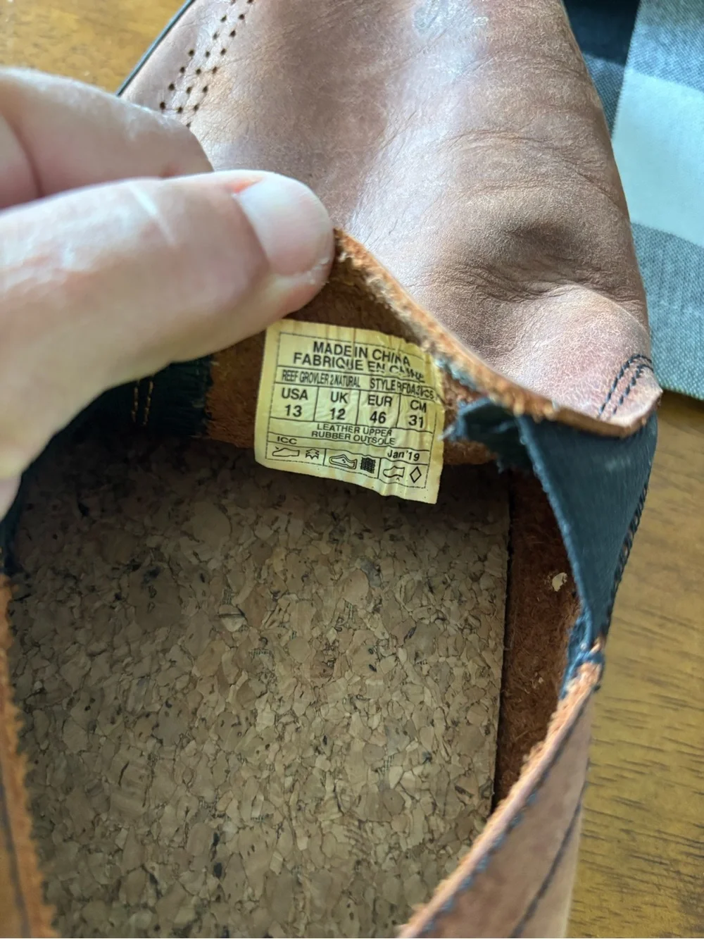 Men's Reef Brown Slip-On Leather Casual Shoes